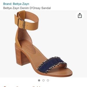 Bettye Muller dark denim Zayn leather sandals - size 6